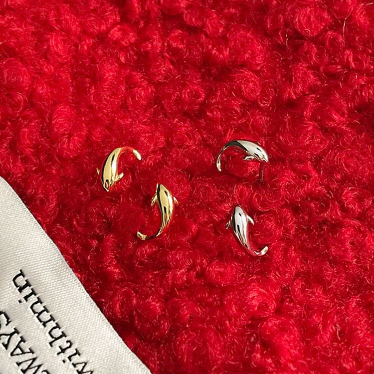 Hansha - 925 Sterling Zilveren Vis Oorbel