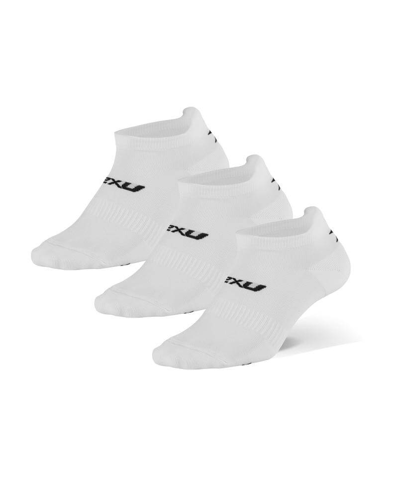 2XU Ankle Socks 3-Pack White\Black