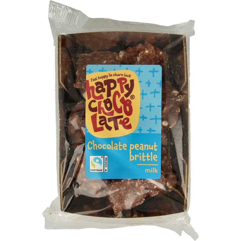 Happy Chocolate Chocolade Pindarotsen Melk Bio (150 gr)