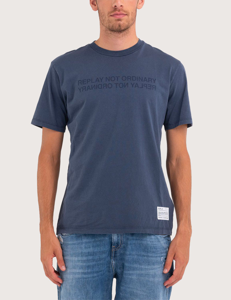 REPLAY T-SHIRT HOMME REGULAR MARINE