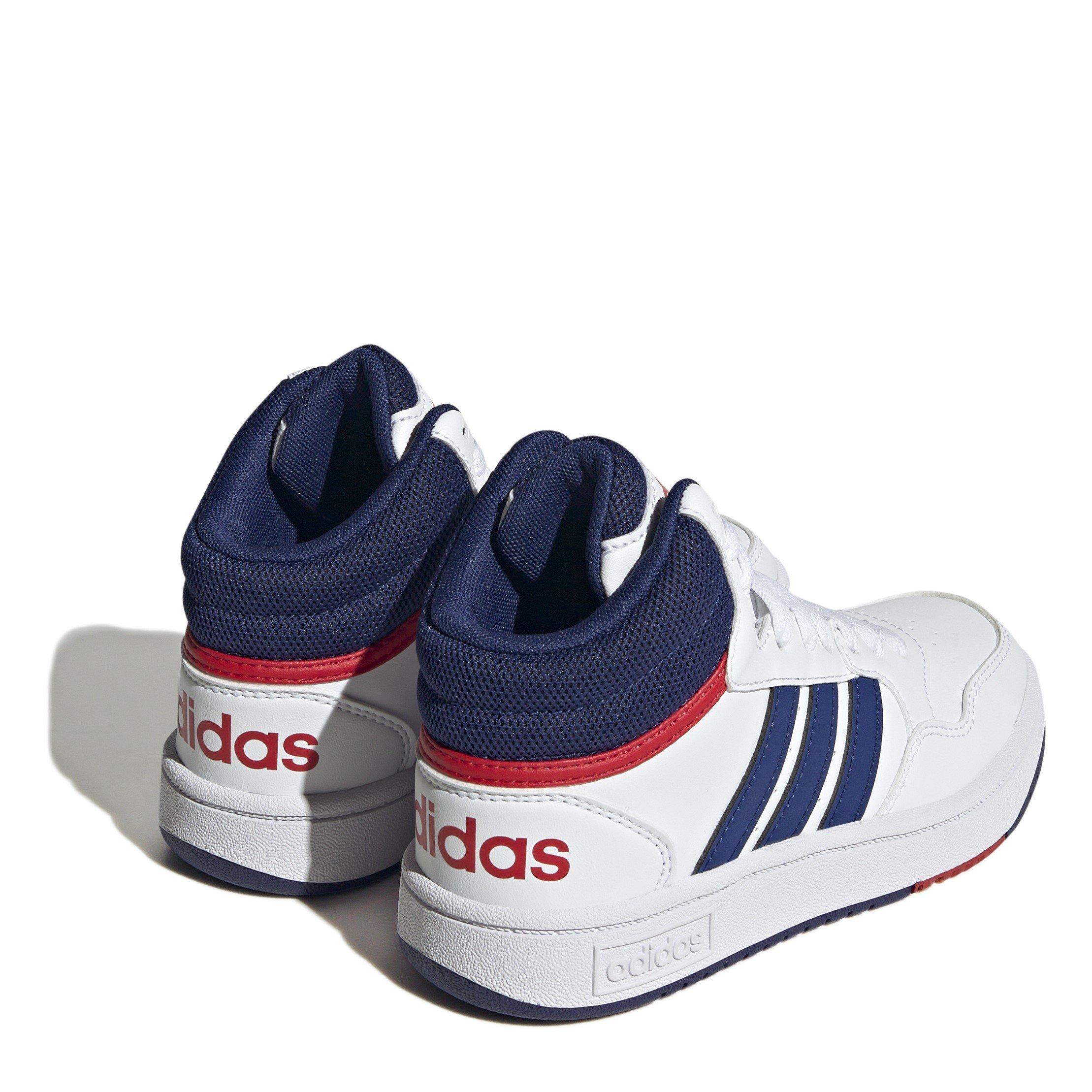 adidas Hoops Mid High Tops Junior Boys