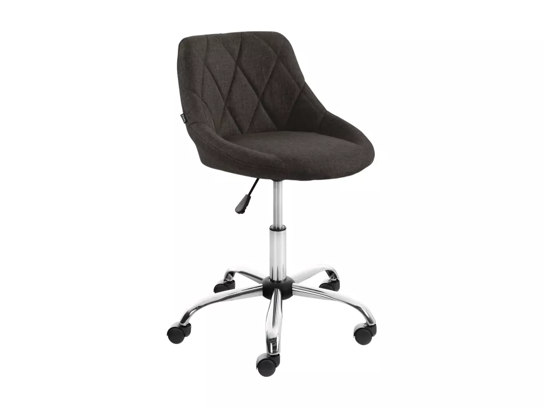 Tabouret de bureau - Tissu - Gris foncé - Lazio