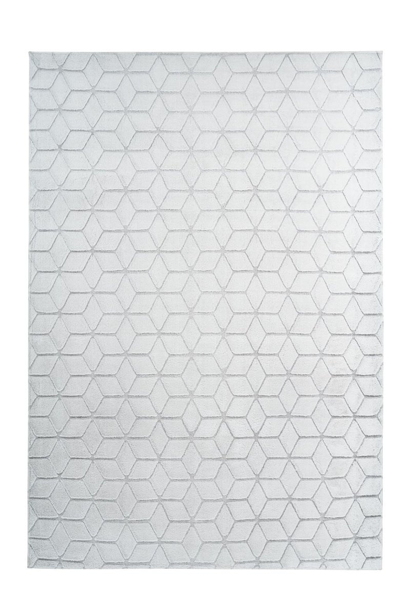 Laagpolig vloerkleed Splendora Wit / Grijsblauw Modern, Klassiek 80 x 150 cm
