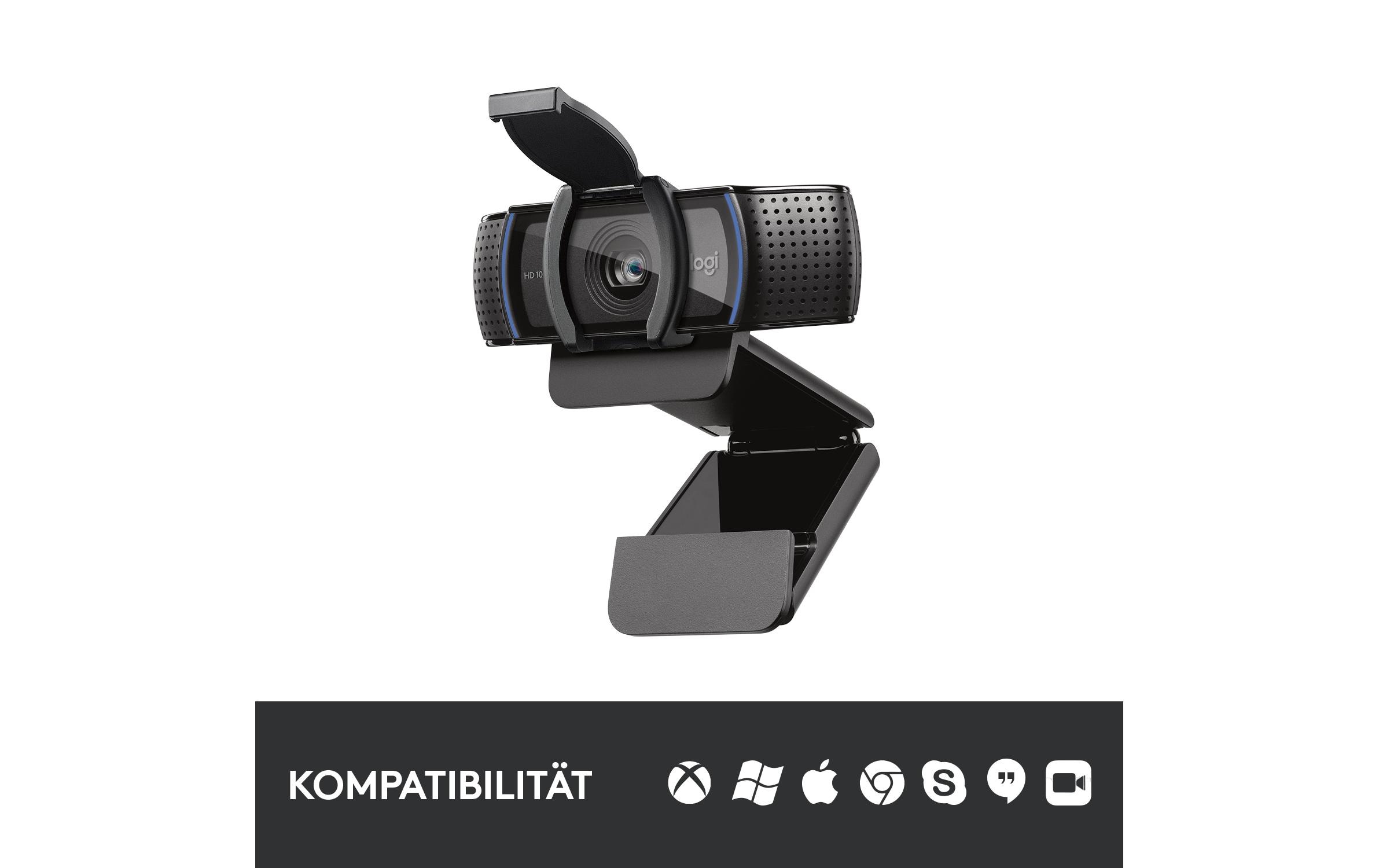 Webcam C920S Full-HDWebcam für Full-HD-Videogespräche mit Vorrichtung zum Verdecken der Linse