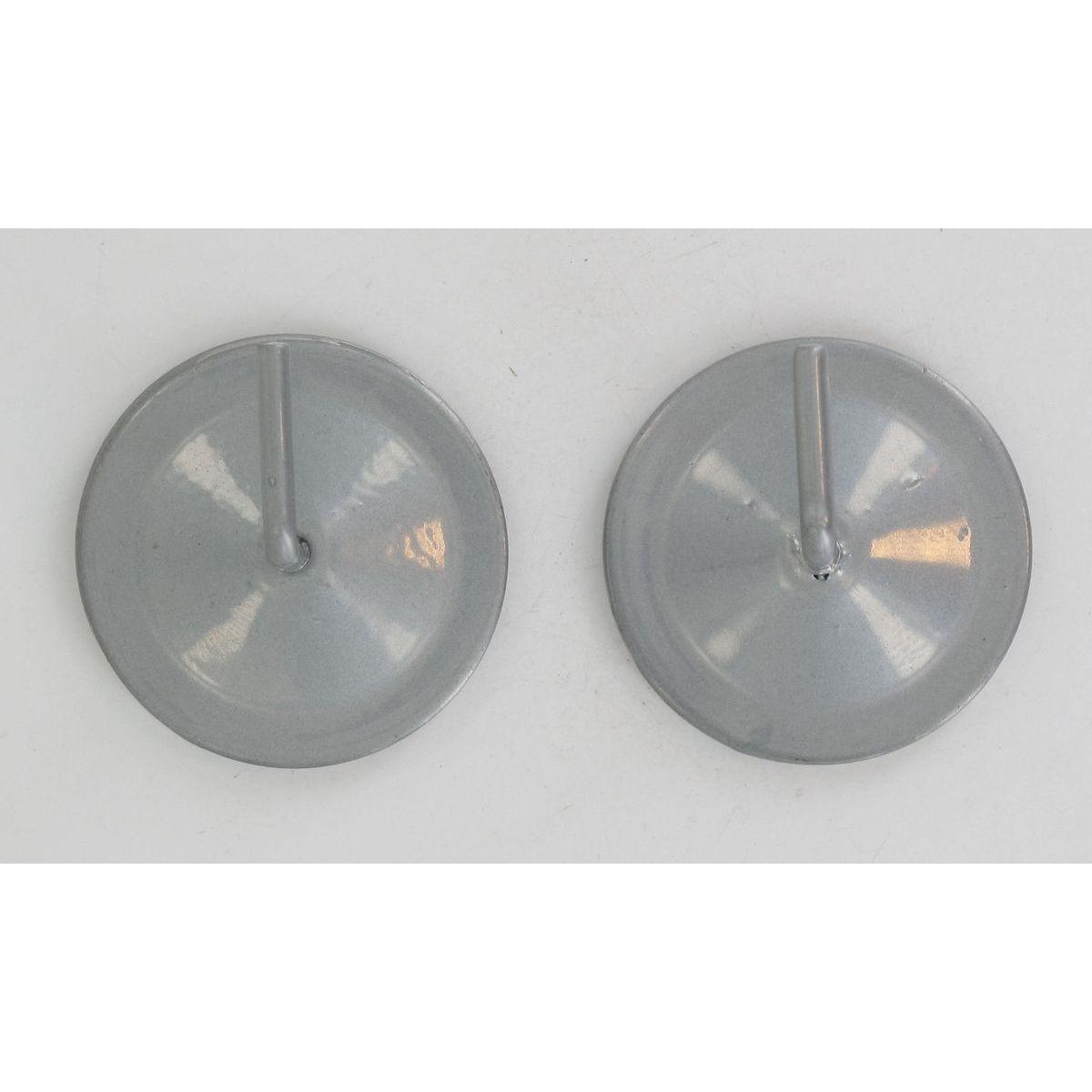 SUPPORTS ADHESIFS METAL X2 ARGENT