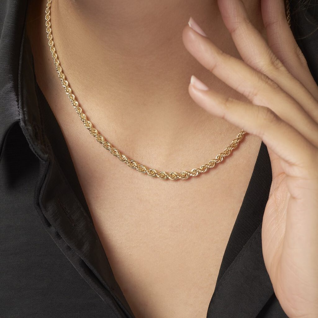 Collier Jerry Danilo Maille Corde Or Jaune