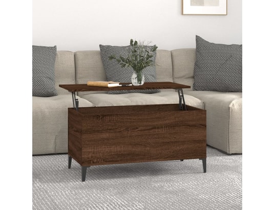VIDAXL - Table basse chêne marron 90x44,5x45 cm bois d'ingénierie