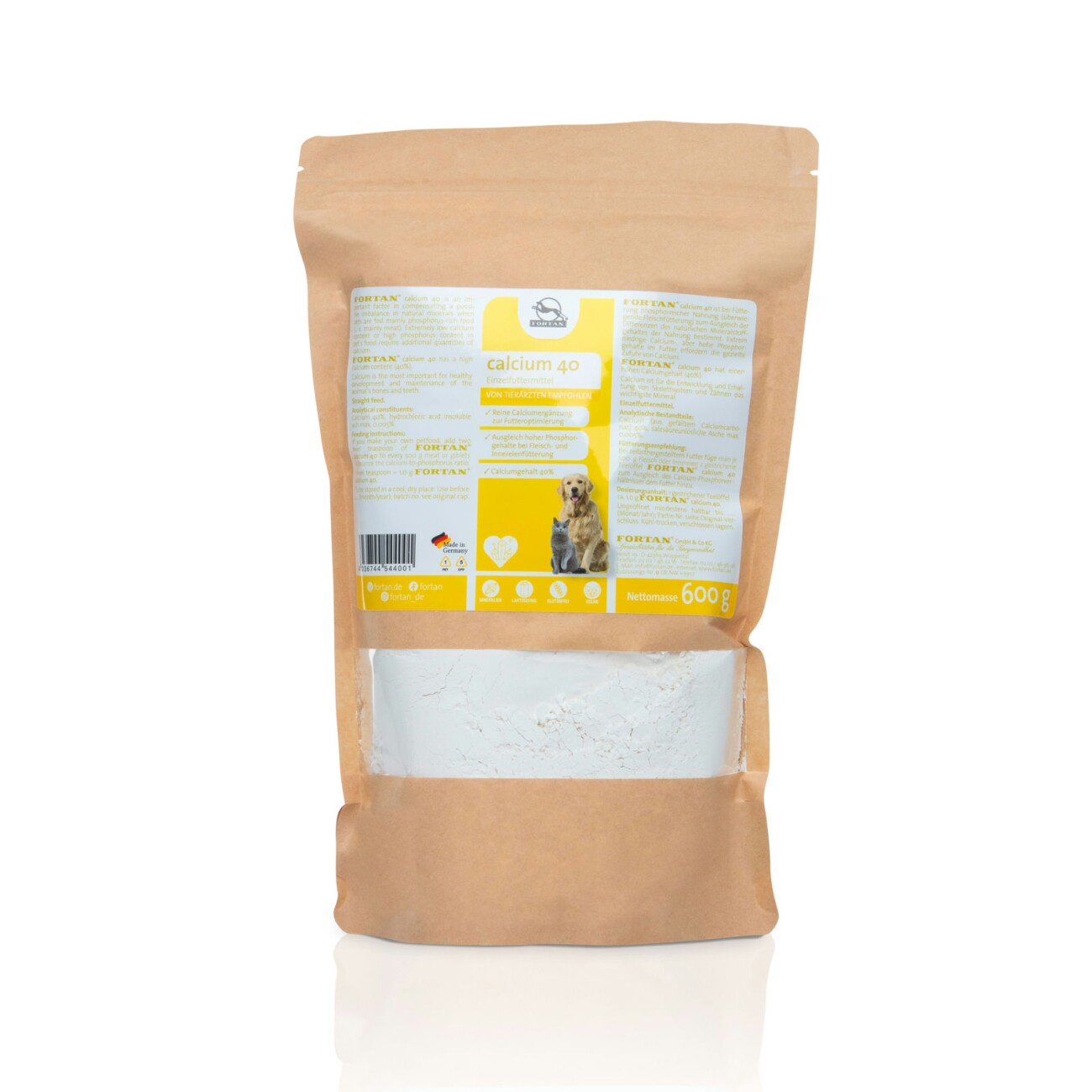Fortan Calcium 40 Pulver BARF Zusatz 600 g