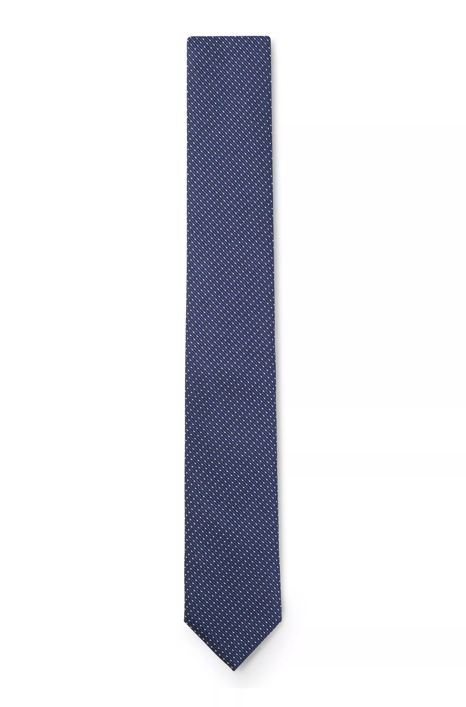 Gravata HUGO em mistura de seda vermelha com padrão jacquard.