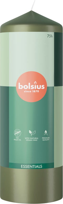 Bolsius stompkaars Essentials groen 75 uur D 6,8 H 20 cm