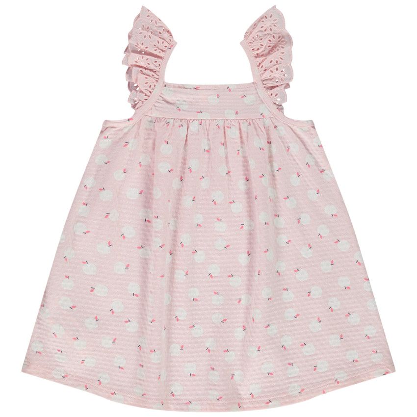 Tunique en jersey cloqué imprimé fantaisie pour bébé fille - Rose