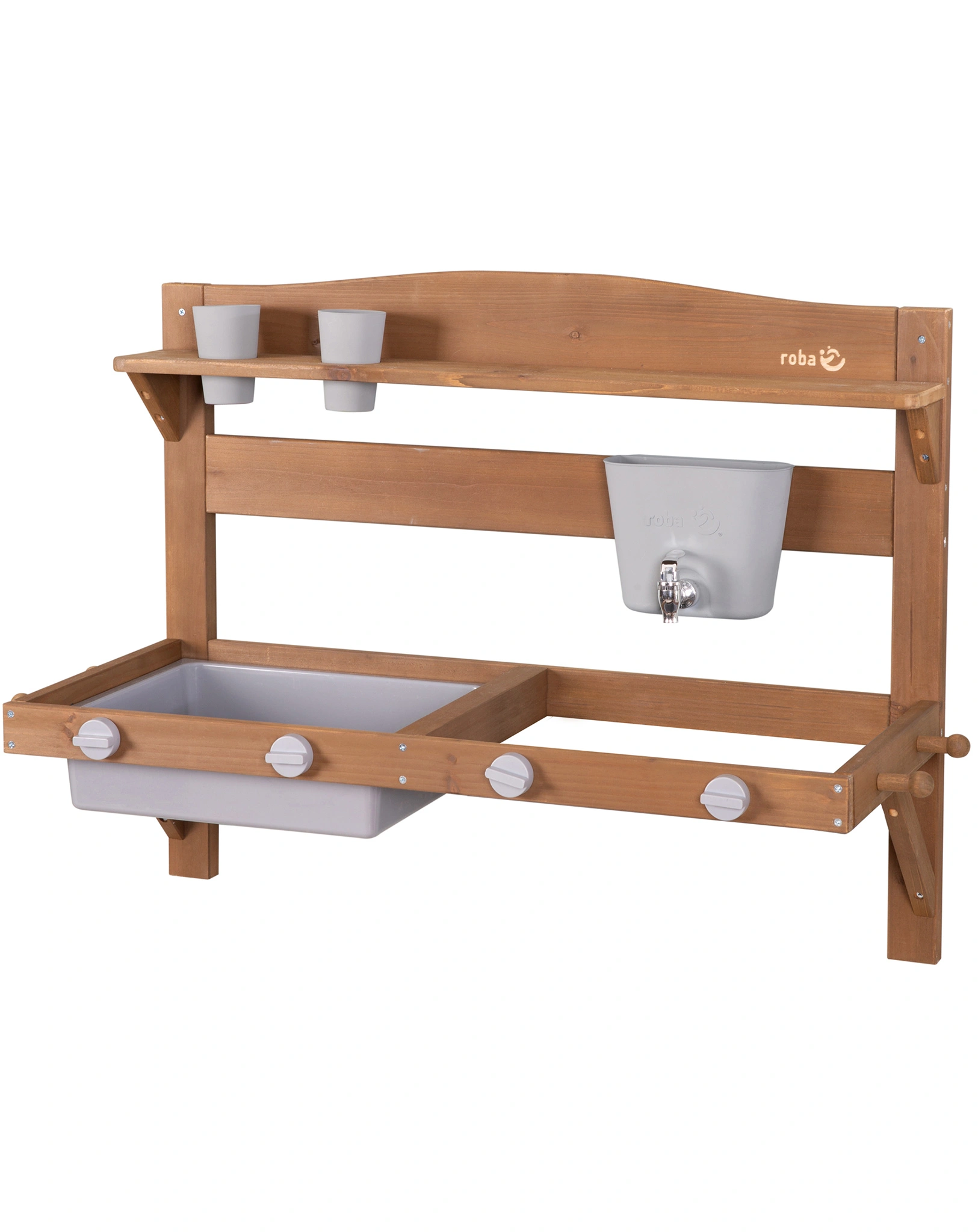 Kinder Matschküche zum Hängen II (Farbe: teak)