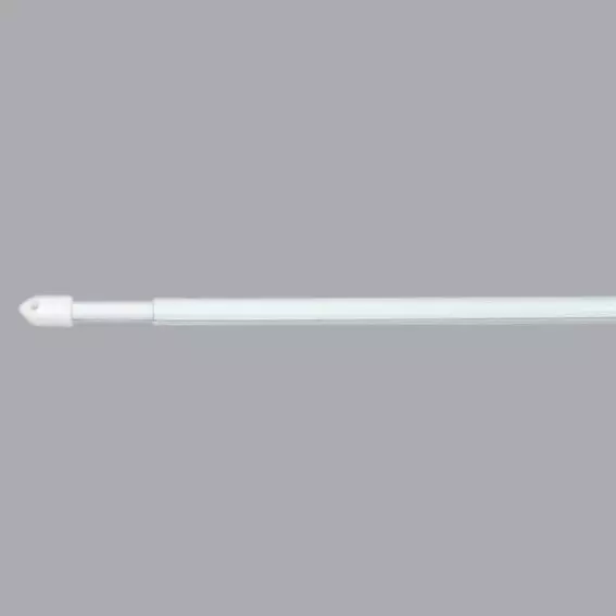 Lot de 2 tringles voilage extensibles rondes (L80 à 110 cm) Rona Blanche