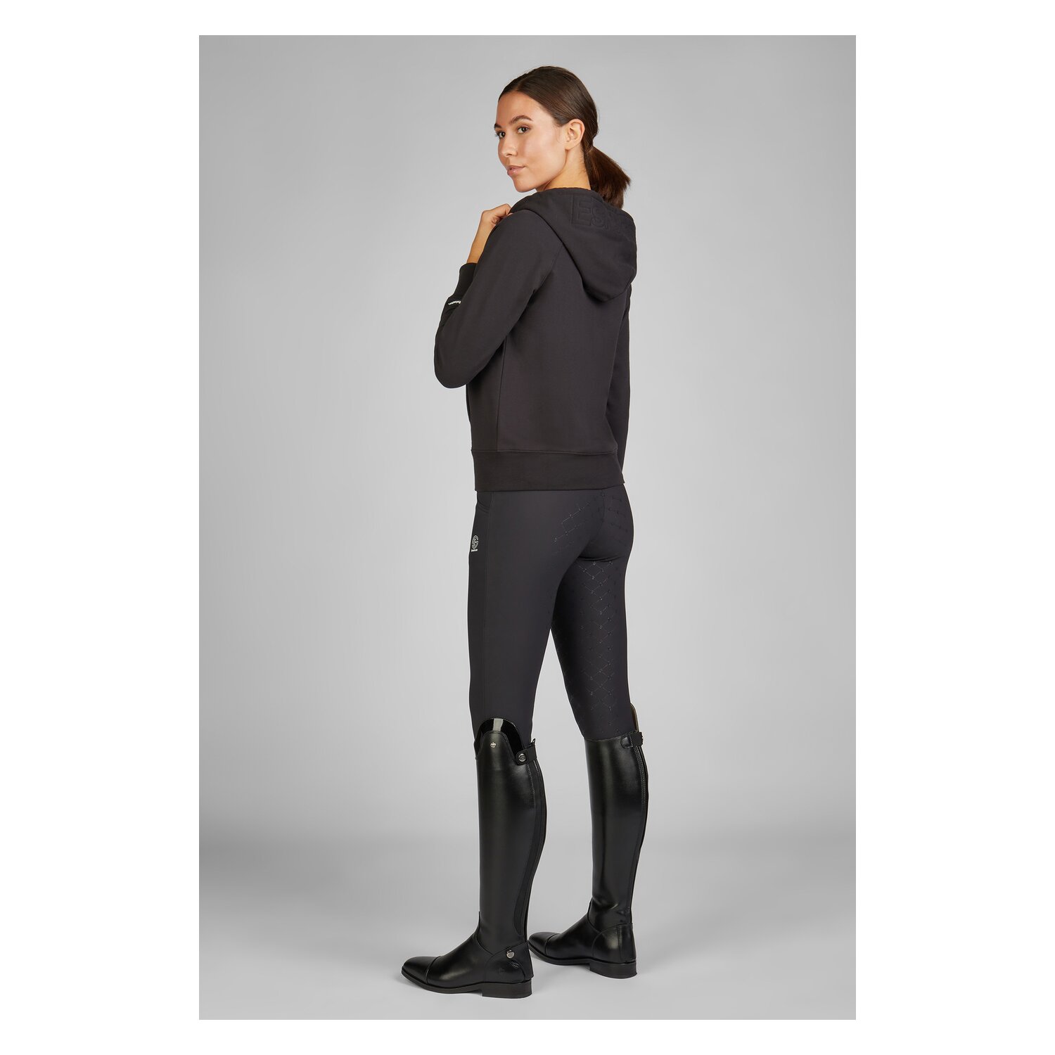 ESKADRON Dynamic Hoodie Tech-Jersey Zip-Hood - black