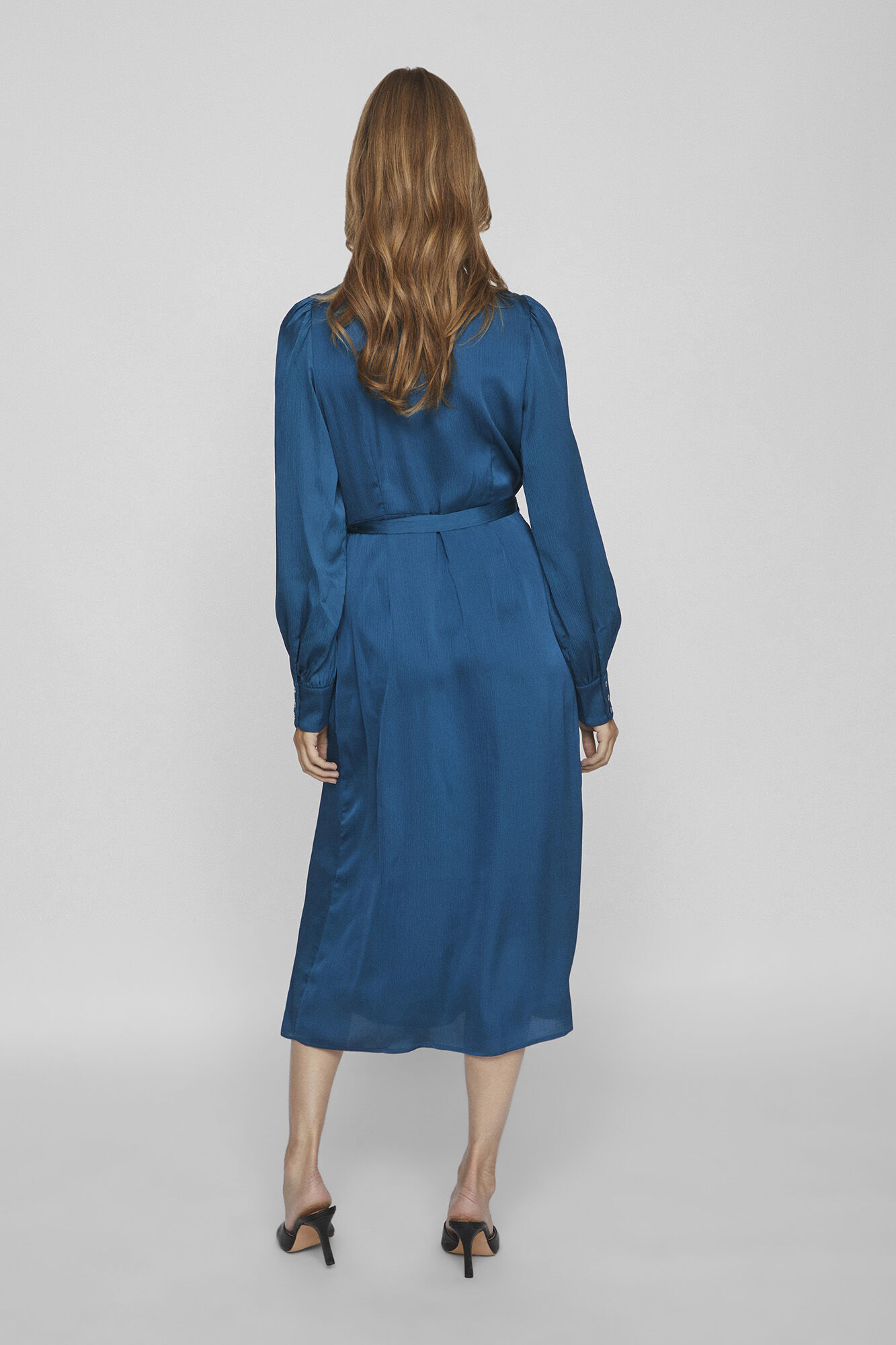Vestido midi de cetim
