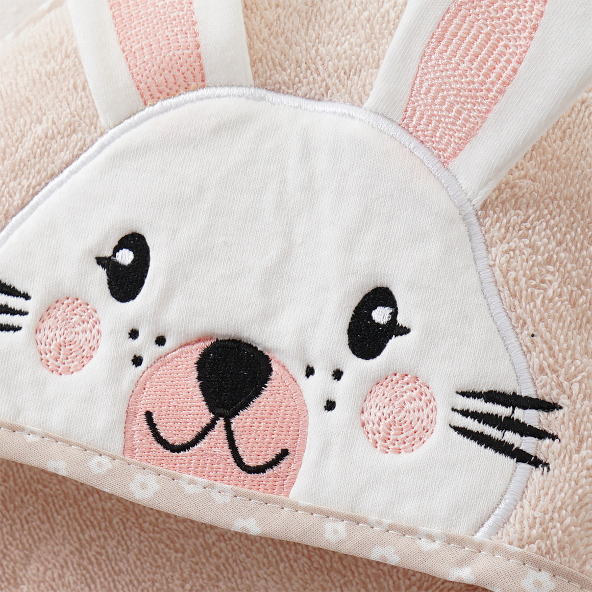 Topomini Kapuzentuch mit Hasen-Applikation beige