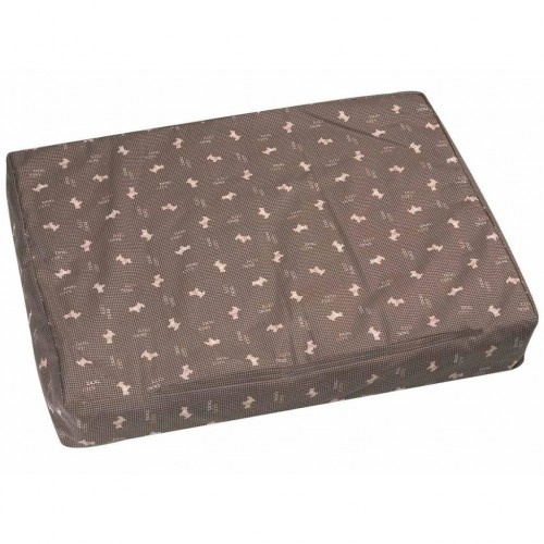 Colchão para cães Dogcity com estampa, marrom