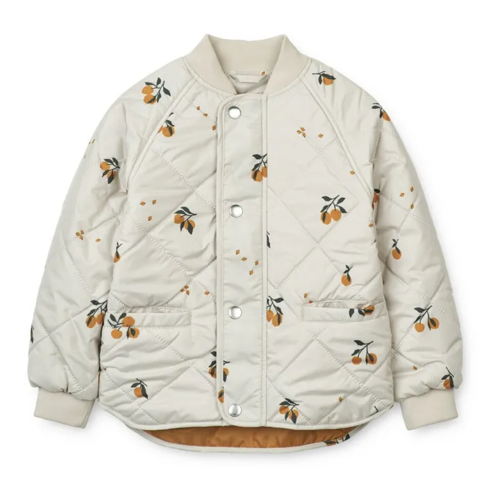 Liewood Veste + Jogger Matières Recyclées Matelassé Pêches Anniston | Ecru