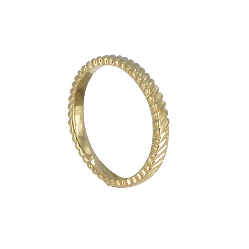 Bague Plaqué Or Zébrée