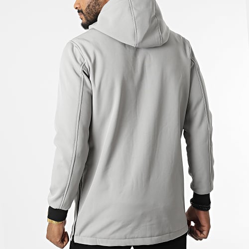 Veste Zippée Capuche Gris Anthracite