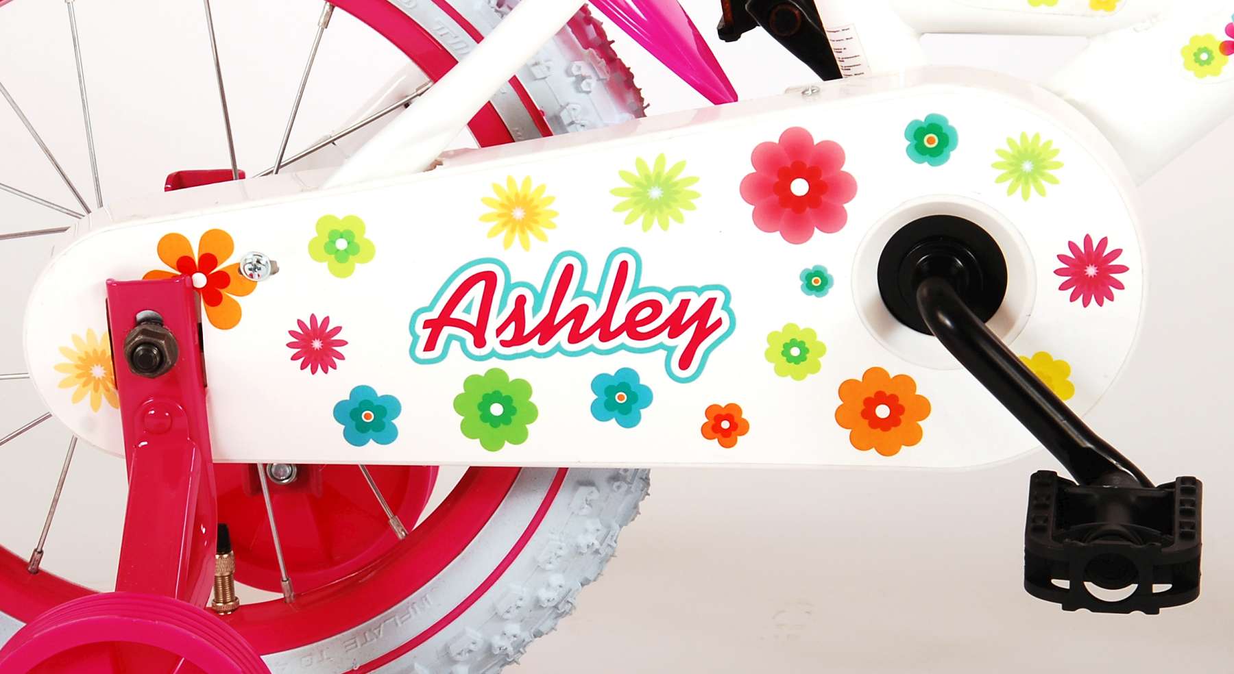 TPFSports Ashley Kinderfahrrad - Mädchen - 14 Zoll - Rücktritt + Handbremse - Weiß
