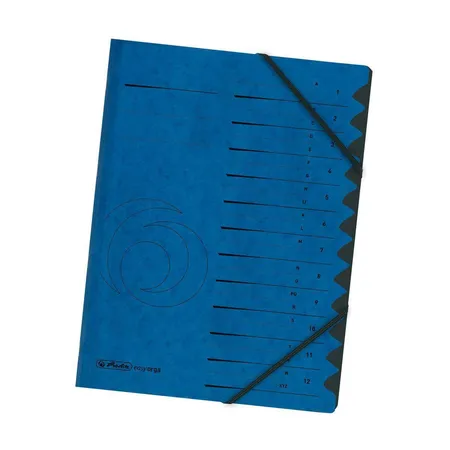 Herlitz Ordnungsmappe 1-12 blau Pappe