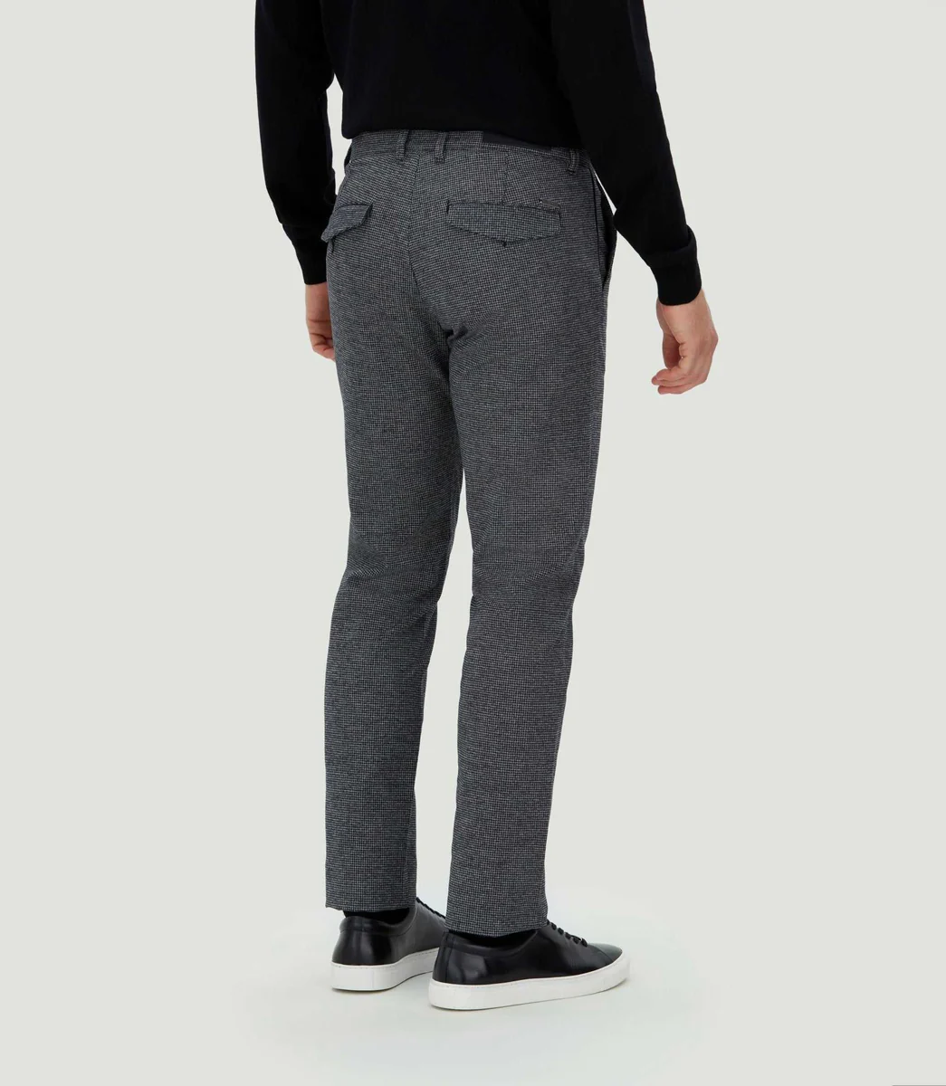 Pantalon chino esprit lainage gris 