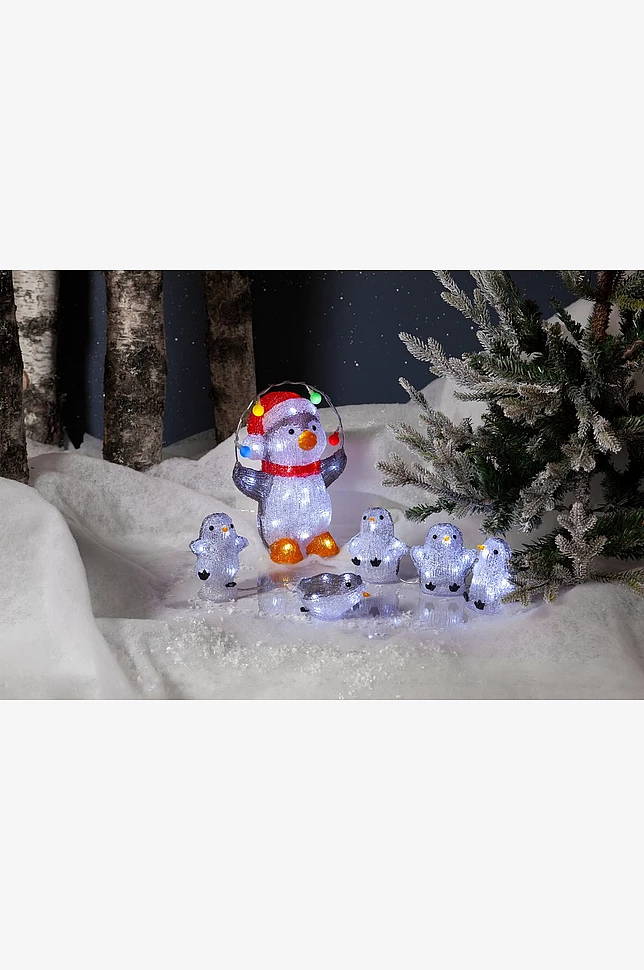 CRYSTALO PENGUIN julelys utendørs