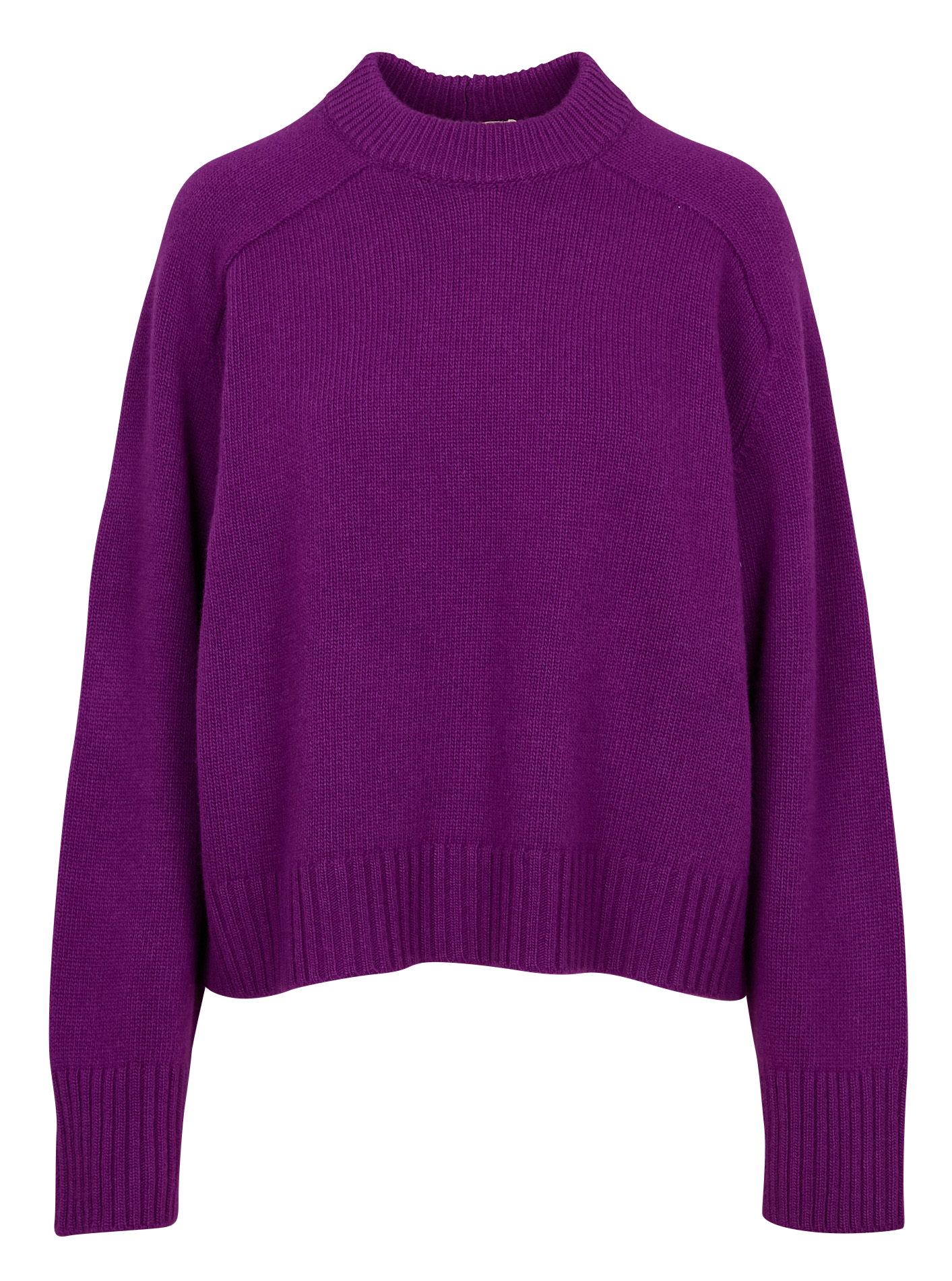 JOE - Pull col rond en laine | Violet