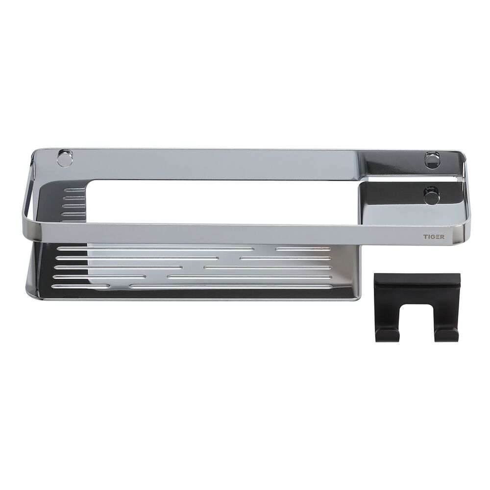 Tiger Caddy douchemand met handdoekhaak 32cm chroom