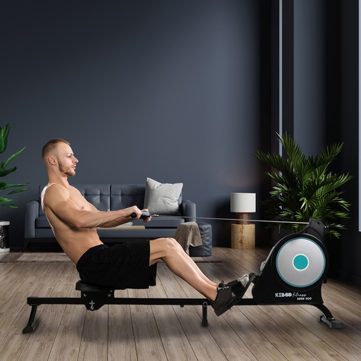 Máquina de remo dobrável Keboo Série 500 com freio magnético e volante de 2,5 kg