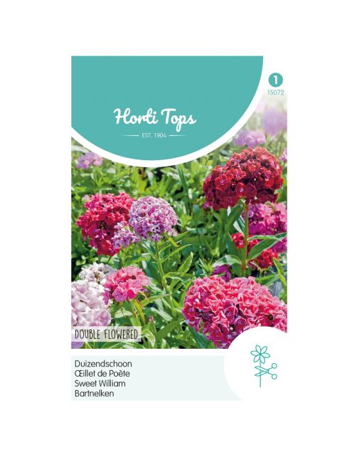 Hortitops Dianthus - Duizendschoon Dubbelbloemig Gemengd - Bloemenzaden - 750 g