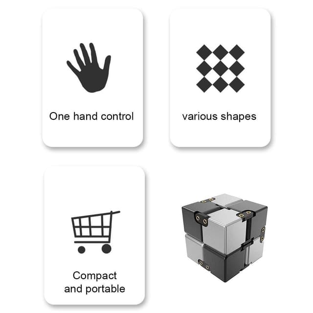 Fidget Toy Infinite Cube Stressaflastende Flip-blok