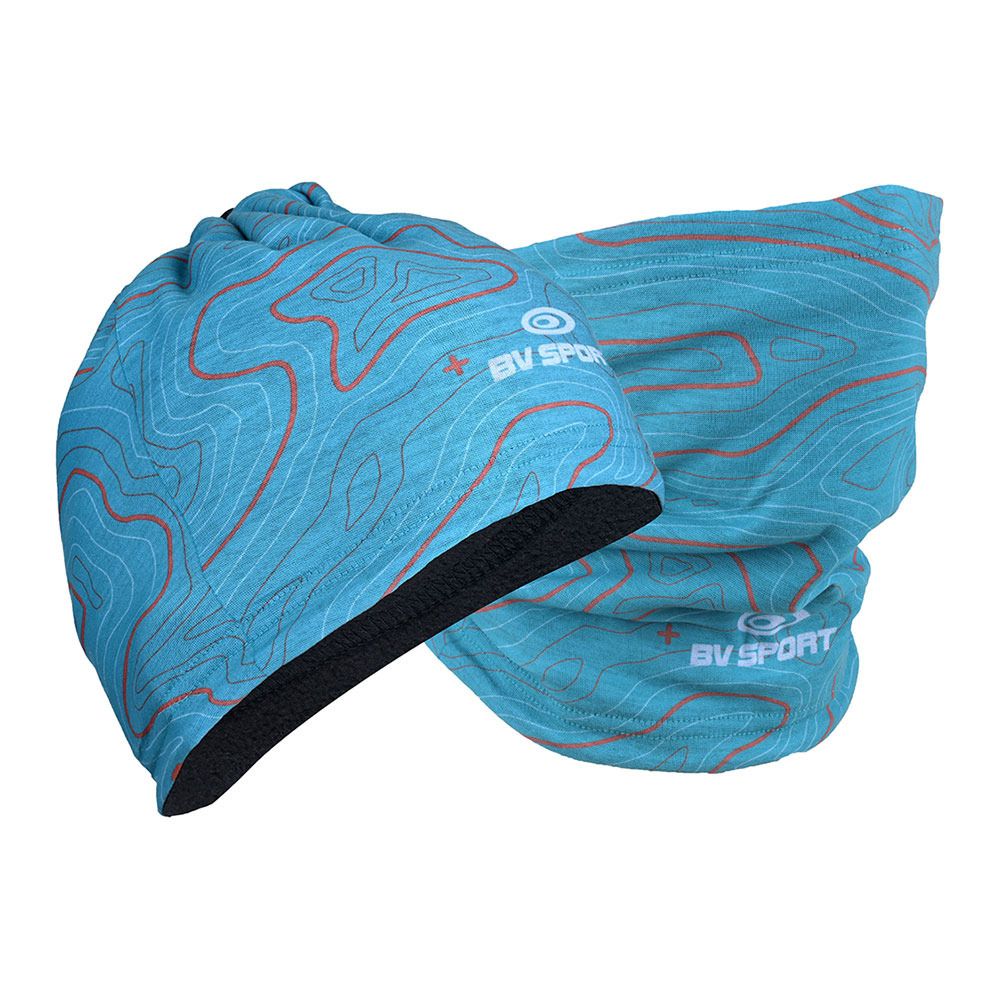 BV Sport MULTIFONCTION - Bonnet 2 en 1 turquoise/orange