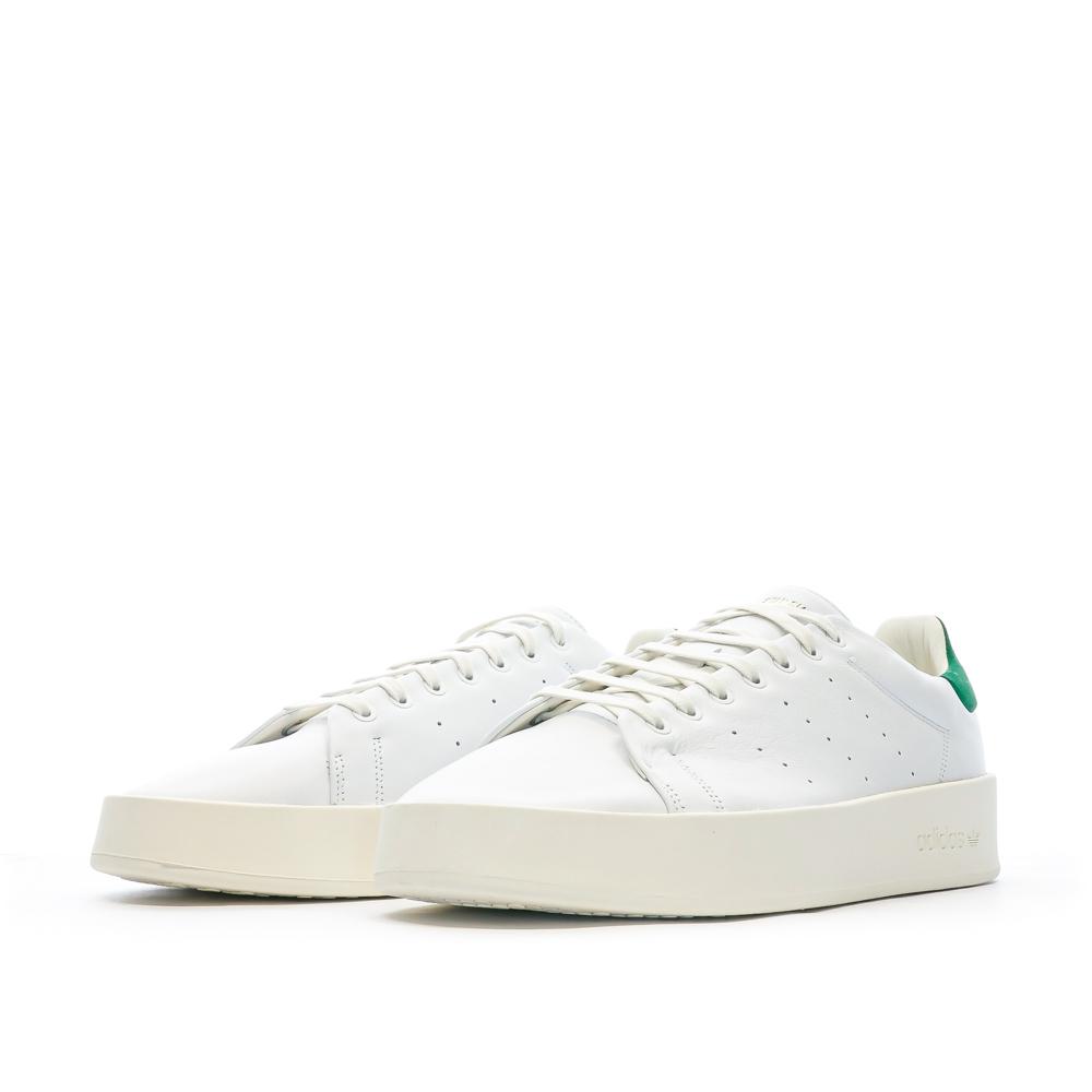 Adidas Baskets Blanches/Vert Homme Adidas Stan Smith Relasted