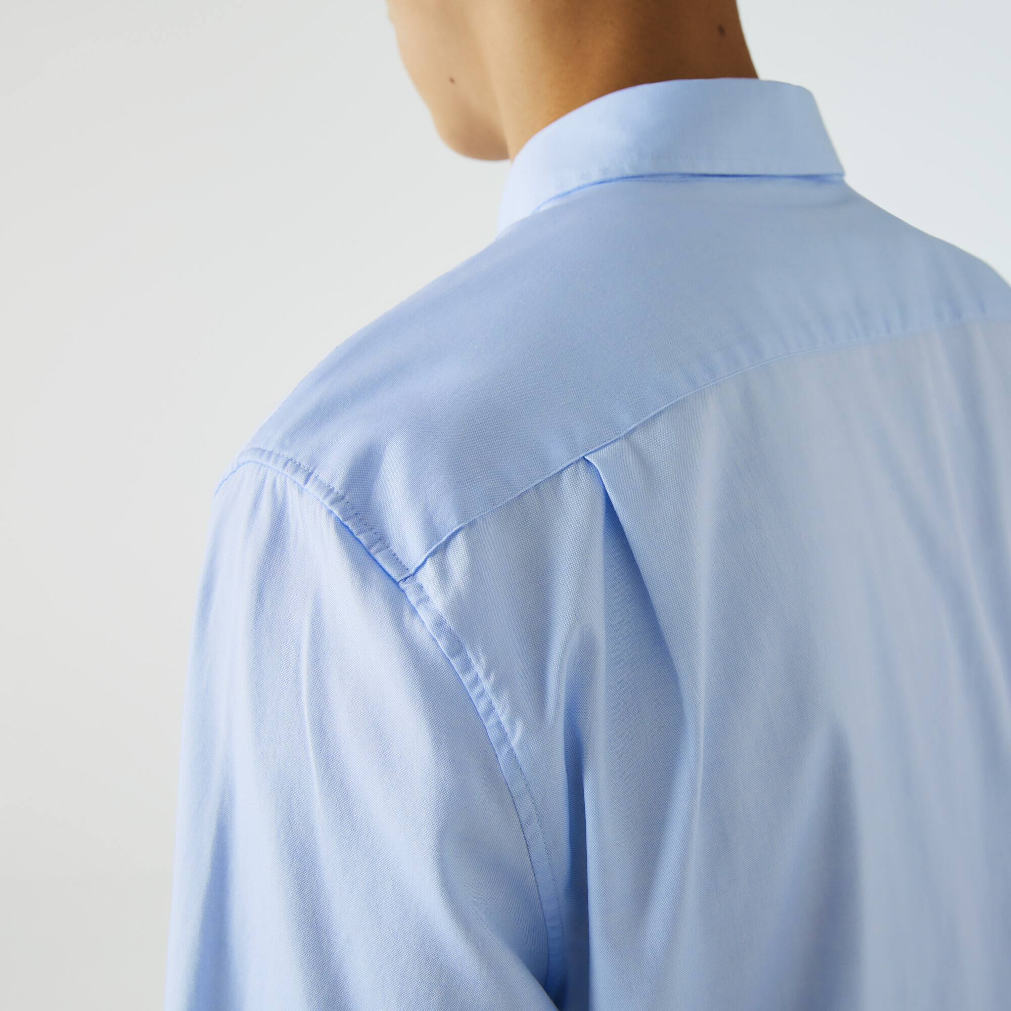 Regular Fit Herren-Hemd aus Premium-Baumwolle Lange Armel - Blau - Lacoste - Herren
