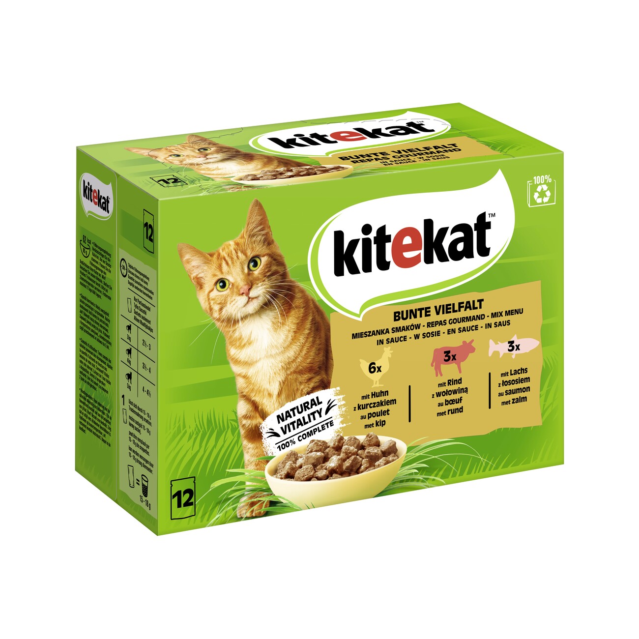 Kitekat Multipack Bunte Vielfalt in Sauce 12x85 g