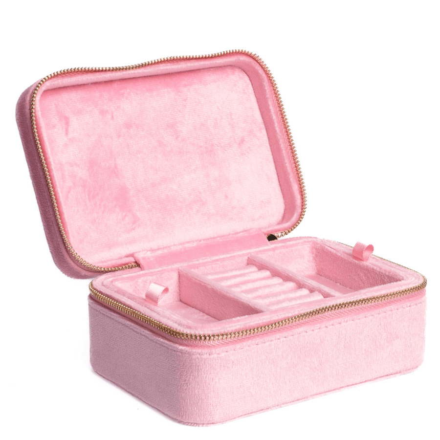 DARK Velvet Jewellery Box Pale Pink