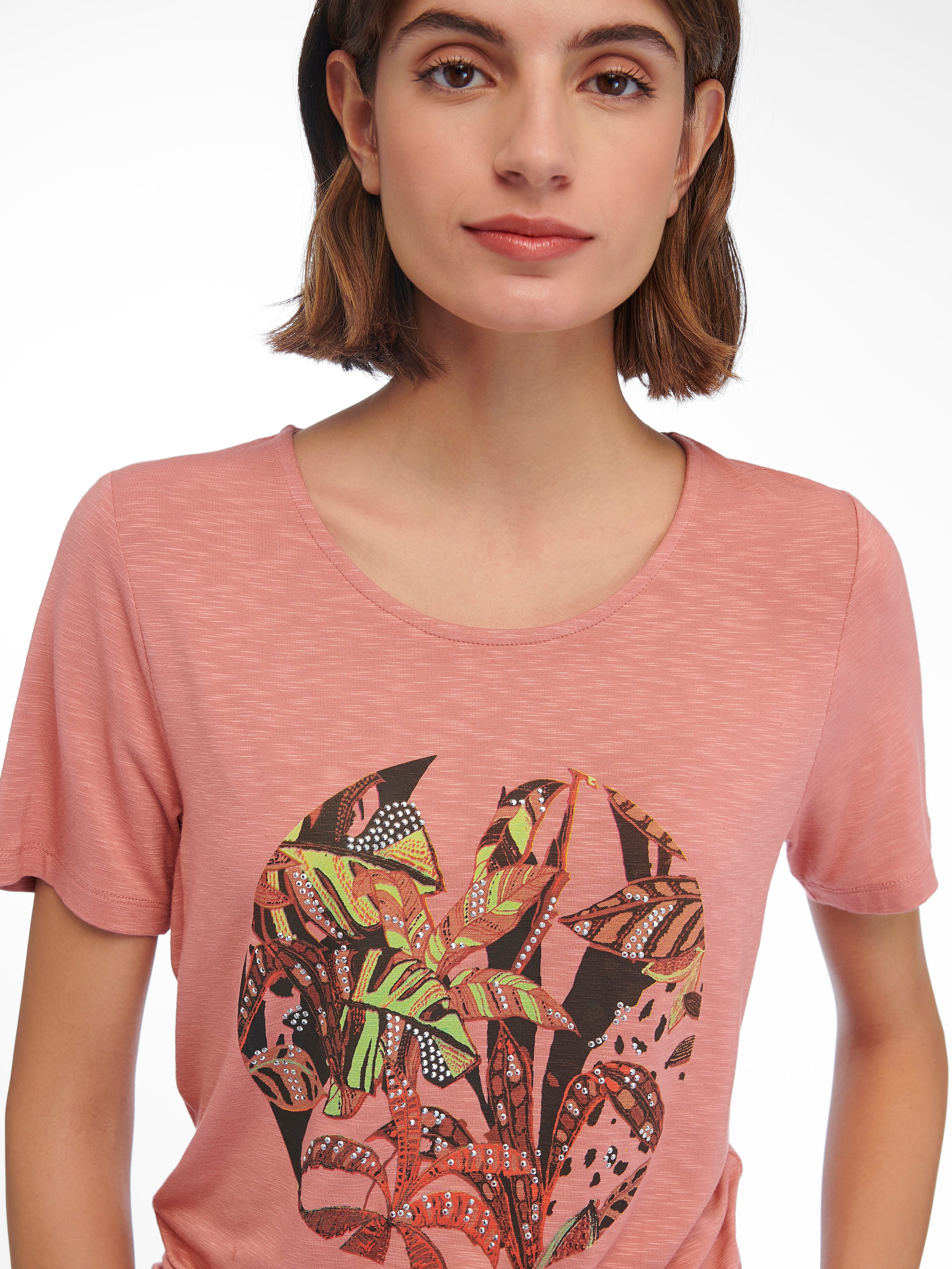 Rundhals-Shirt mit 1/2-Arm