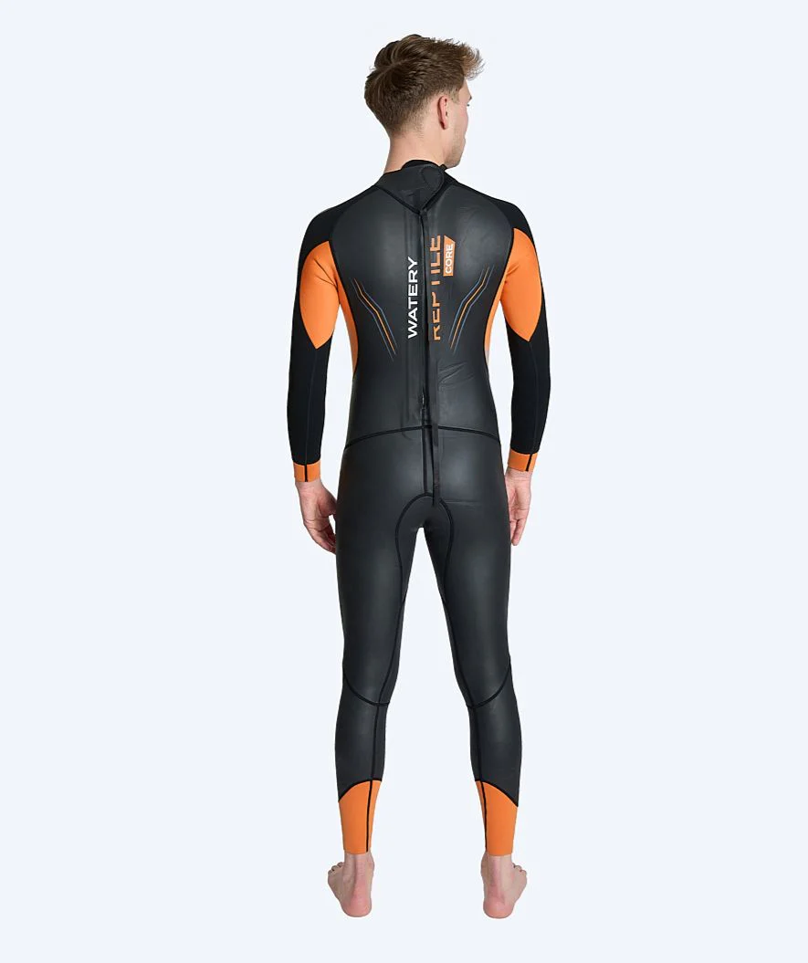 Watery våddragt til mænd - Reptile Core - Sort/orange