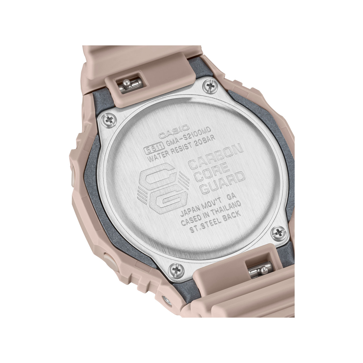 Montre CASIO G-SHOCK femme bracelet résine rose pale