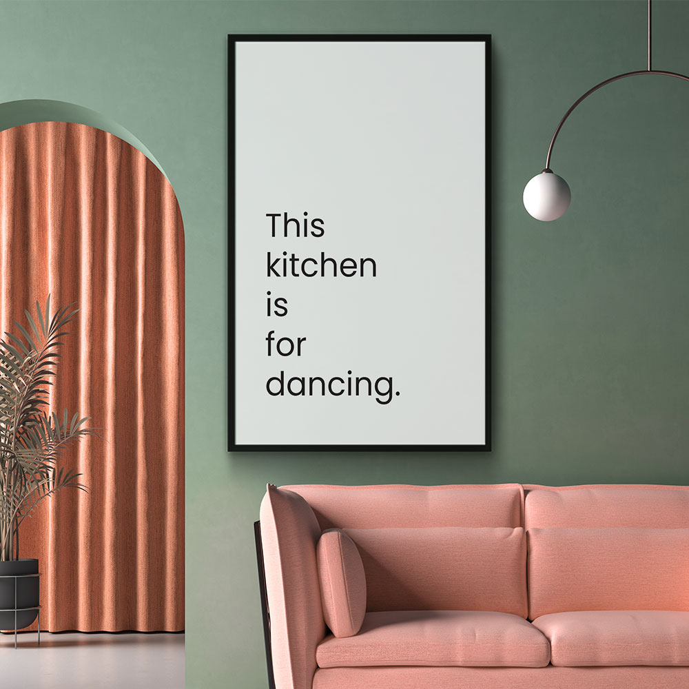 Walljar plexiglas schilderij - This Kitchen Is For Dancing Plexiglas schilderij - 70 x 100 cm