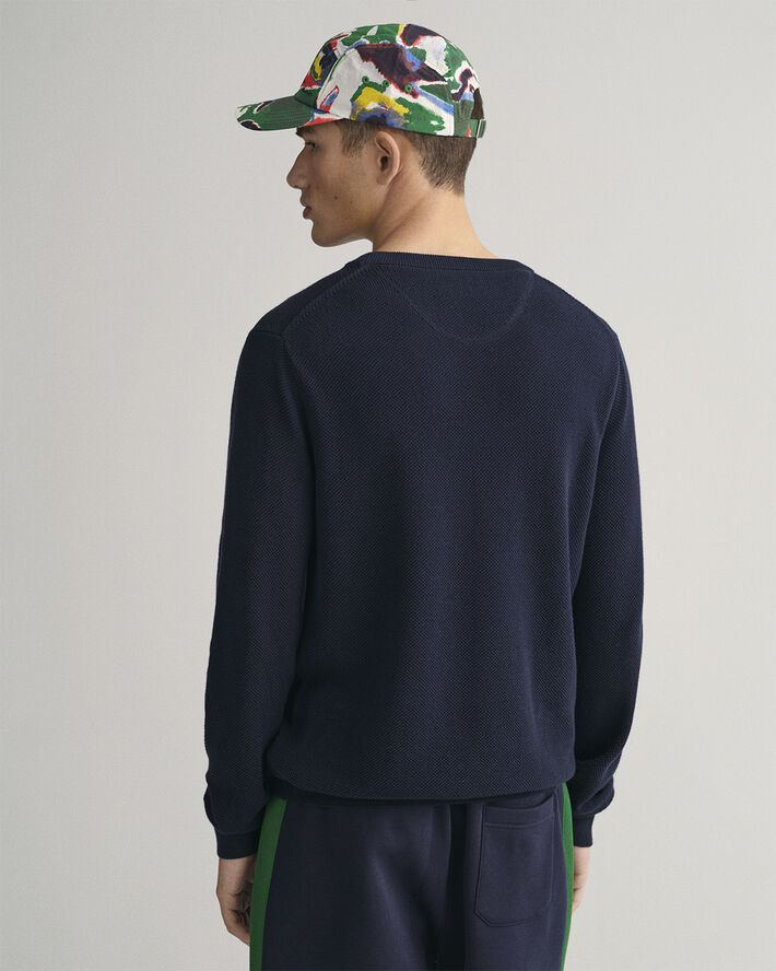 Gant COTTON PIQUE C-NECK Evening blue