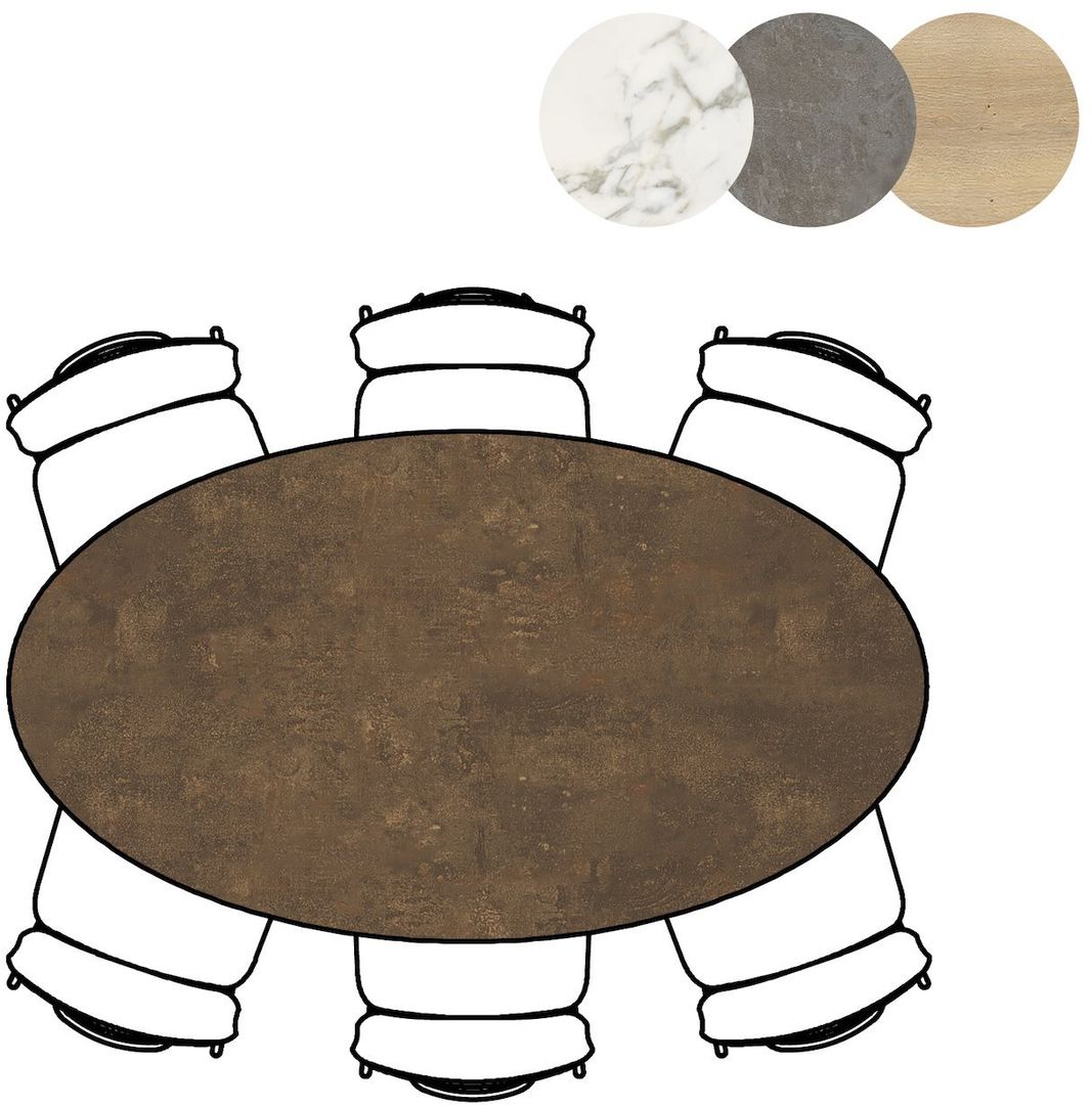 XOOON   Masura Ellips Eettafel