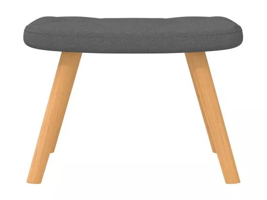 Chaise à bascule avec repose-pied Gris foncé Tissu