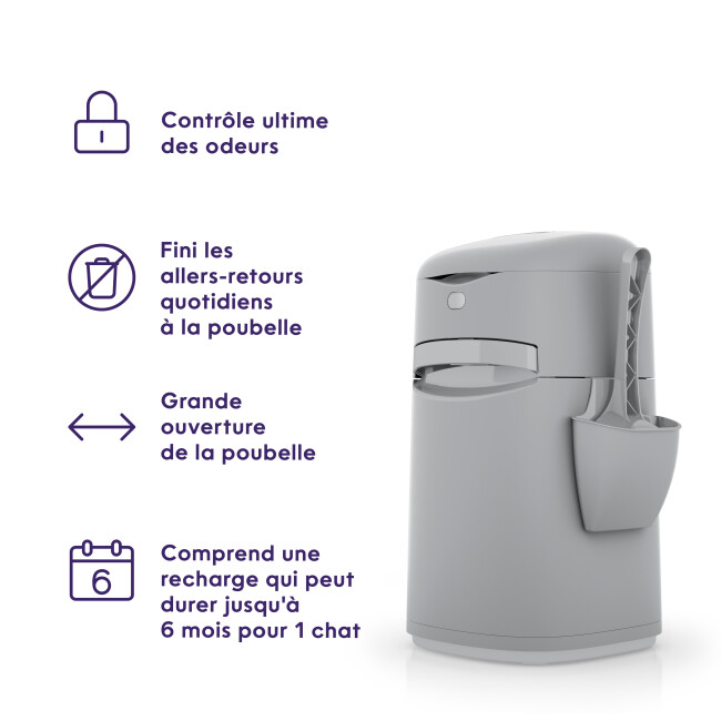 Poubelle à litière Litter Genie Easy Roll avec 1 recharge