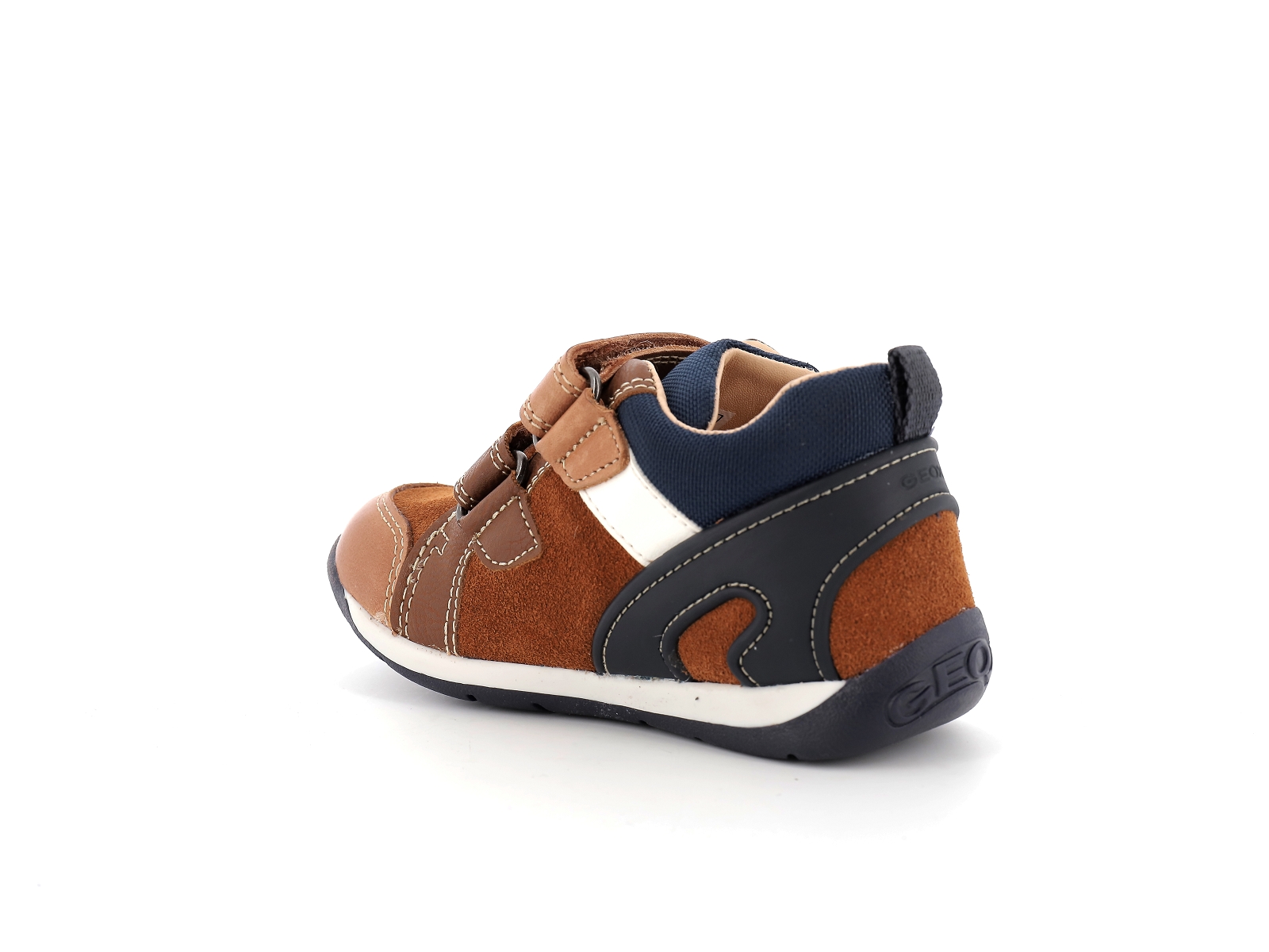 Geox-B EACH BOY-B160BB Cuir Multi-Marron