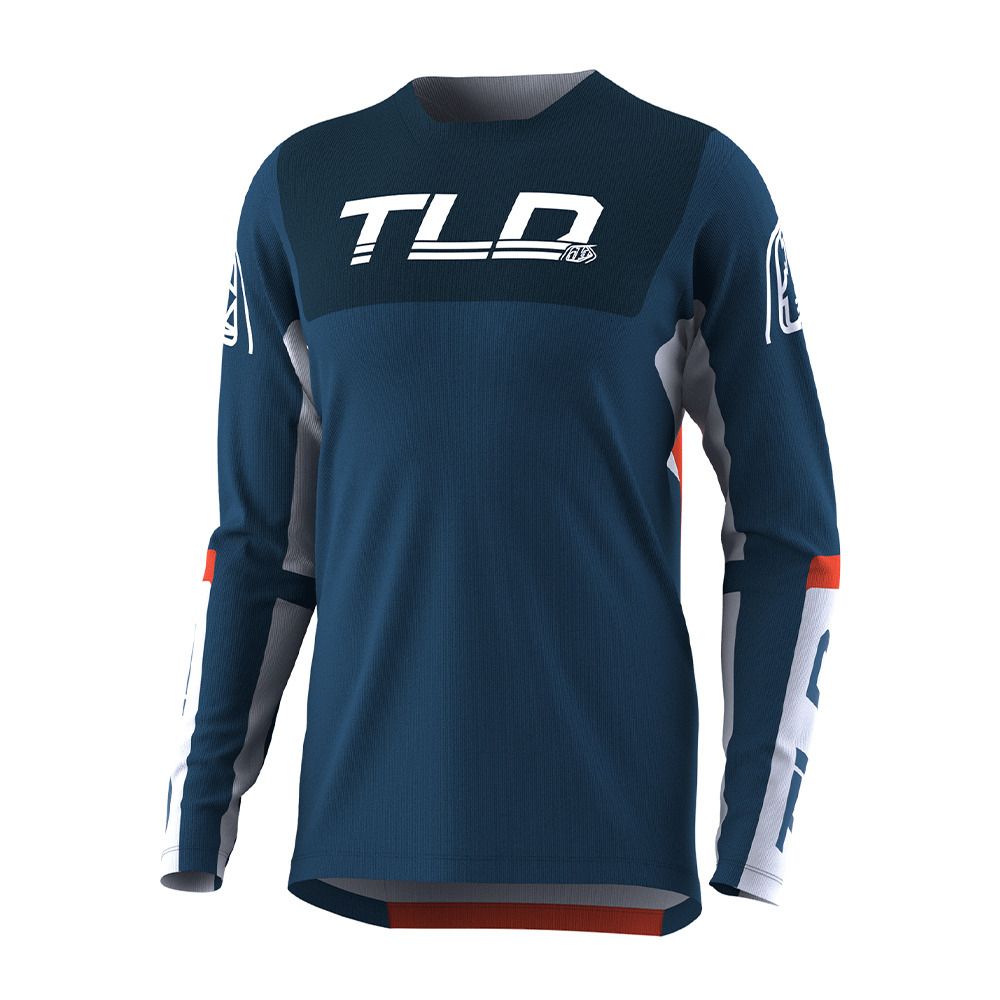 Troy Lee Designs SPRINT FACTURA SLATE - Maillot Homme slate blue/orange