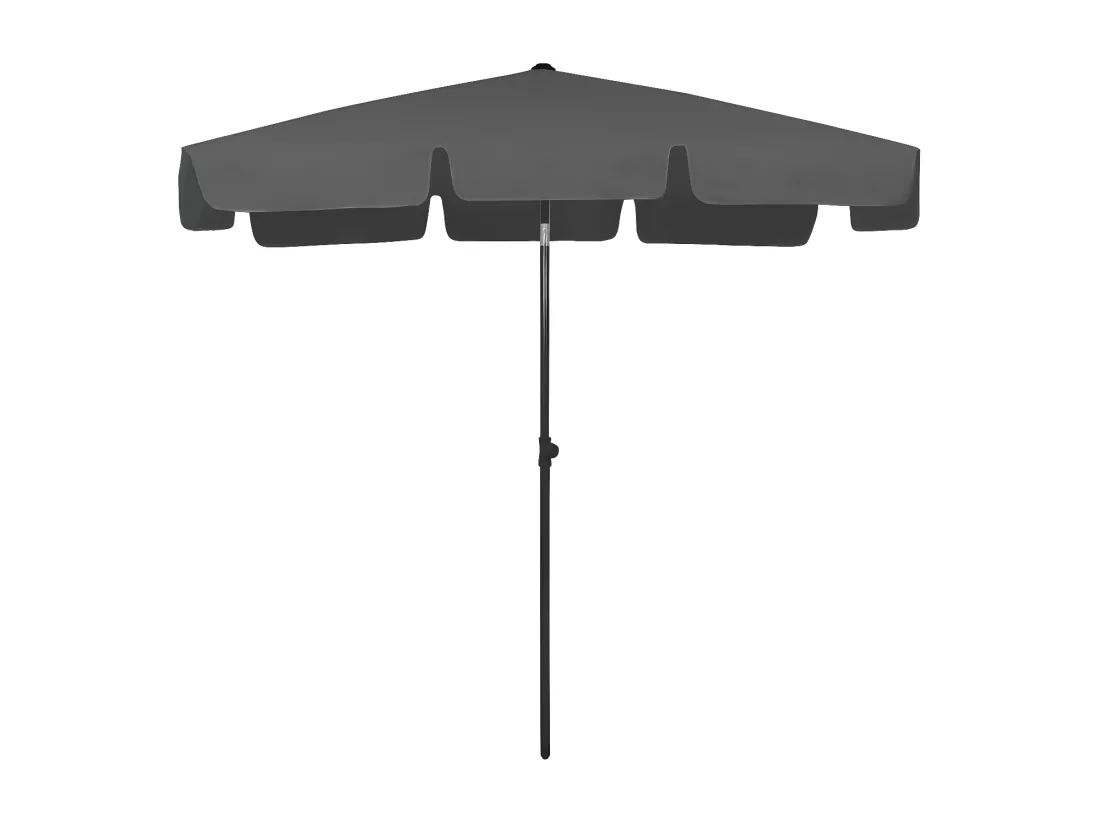 Parasol de plage anthracite 200x125 cm