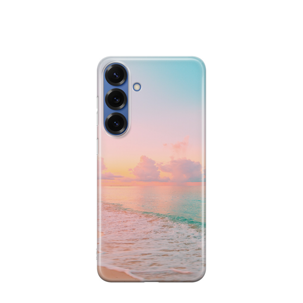 Samsung Galaxy S25 Plus Gummi Hülle Abendruhe am Meer - Versch. Farben